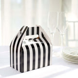 Striped Gable Treat Boxes, Black & White (25 Pack)