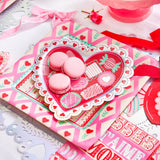 Pink & Red Velvet Clip-on Bow Set (5 count)