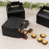 Gable Treat Boxes, Matte Black (25 Pack)