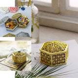 Vintage Hexagon Candy Boxes, Gold (12 Pack)