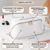 Water-Resistant Travel Makeup Bag