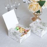 French Toile Favor Boxes, Sage Green (25 Pack)